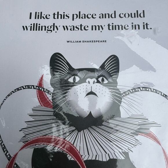 New Print William Shakespeare Black Cat in Box Original in Packaging 11x14 - Picture 4 of 5